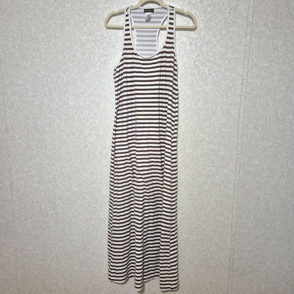 Tommy Bahama Dresses & Skirts - TOMMY BAHAMA BROWN AND WHITE STRIPES  SLEEVELESS MAXI DRESS..SIZE:M